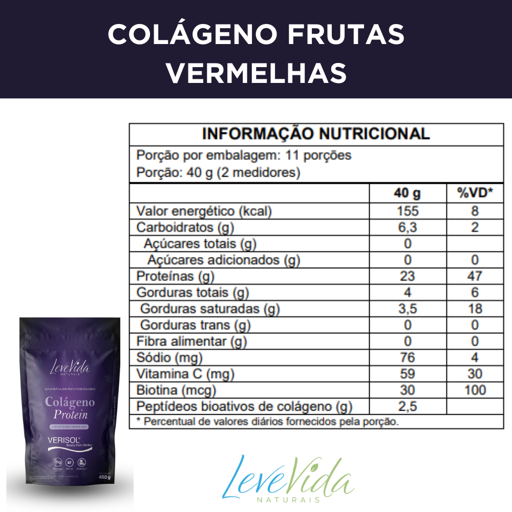 Tabela Nutricional - Colágeno FV