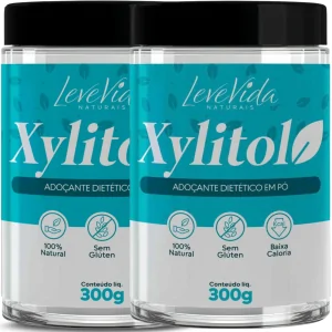 Kit 2x Adoçante Xylitol Em Pó 100% Natural 100ml Leve Vida