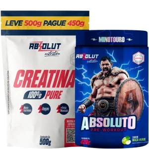 COMBO PRÉ TREINO ABSOLUTO + CREATINA ABSOLUT 500G