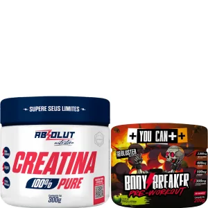 COMBO PRÉ TREINO BODY BREAKER + CREATINA 300g ABSOLUT NUTRITION